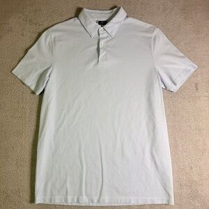 Charles Tyrwhitt Breathable Stretch Pique Polo Shirt Men’s Medium Light Blue
